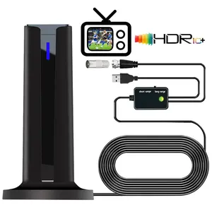6000 Miles 25DBI Digital Antenna for Smart TV Indoor with 3M-Stick Base, 360°&Long Range Reception 4k 1080p for Local Channels Magnetic Strong HD