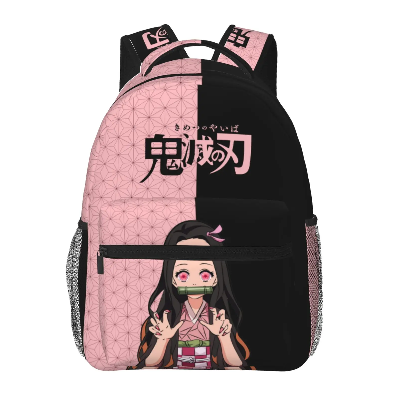 Lightweight Demon Slayer Backpack Funny Cartoon Demon Slayer merch Daily Commute Casual Laptop Backpack Hiking Daypack Demon Slayer costume storage bag for birthday, anniversary, party gifts