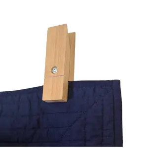 ADM&EVE Wooden Quilt Holder for Wall – Elegant Display Clamps kit for Quilts, Tapestries, Blankets & Rugs – Includes Hardware, Easy Installation, Perfect for Home Décor