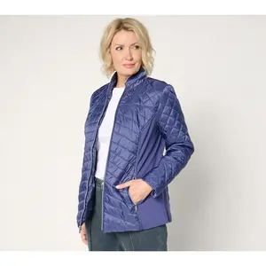 Susan Graver Quilted Jacket with Ponte Side Panels