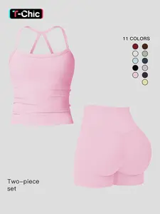 Women's Quick-Dry Yoga Set, Tight-Fitting Fleece Lined Activewear, Winter Outdoor Running Sports Suit, European Style Workout, Workout Running Clothes, Sports Fitness Wear