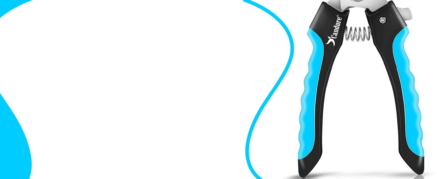 Candure Dog Nail Clippers and Trimmer with Safety Guard to Avoid Over-Cutting Toe Nails Professional Grooming Pet Nail Clipper with Nail File for Small Medium-Large Breeds