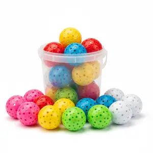 THIODOON Practice Golf Balls Limited Flight 40mm Lightweight Training Balls for Indoor & Backyard Practice Durable Polyurethane 24-Pack Bright Colors Chipping Swinging