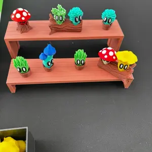 Miniature Mushrooms and Succulents with Pot or Log - Affordable Nature Decor for Small Spaces - Versatile Display Set