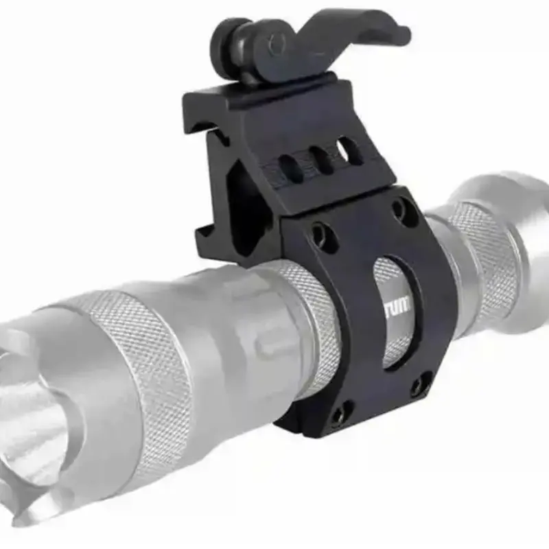 Handheld Light Aluminum Alloy Bracket, 25.4mm Handheld Light Tube Clamp, 45-Degree Side-Mounted Handheld Light Holder, Laser Stand, Scope Mount