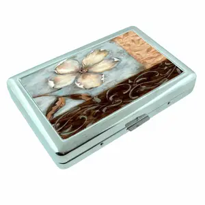 Tuscan Floral Design Metal Wallet Case