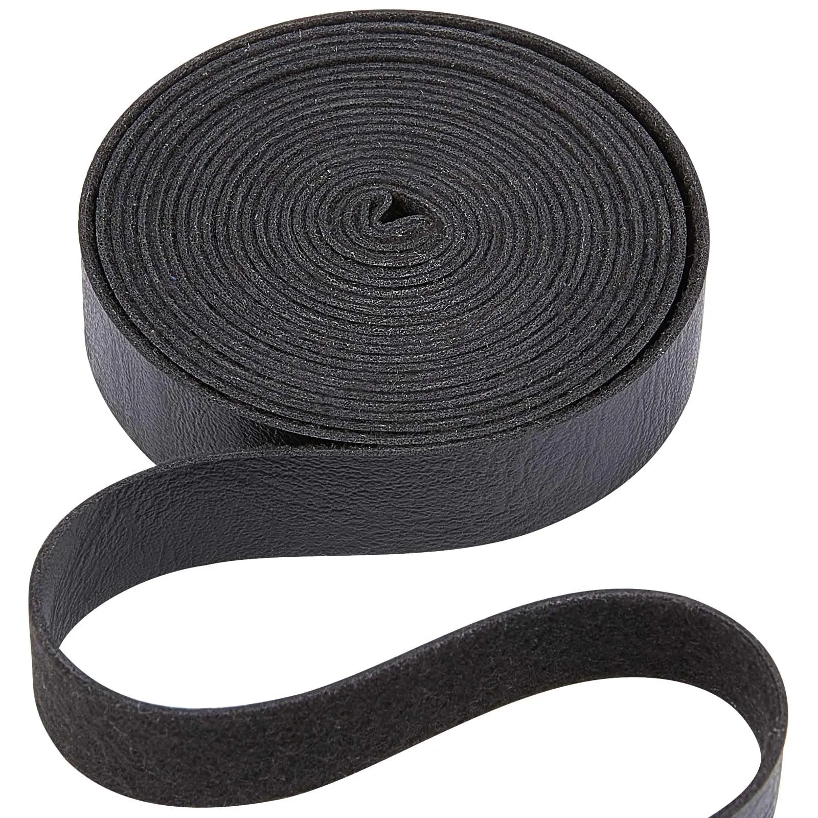 DIY Leathercraft Buffalo Leather Strap Strip - 0.5in Wide, 2M Long, Black Grain, Built to Last, Unisex Supply for Jewelry, Necklace Making, Sewing, Bracelets