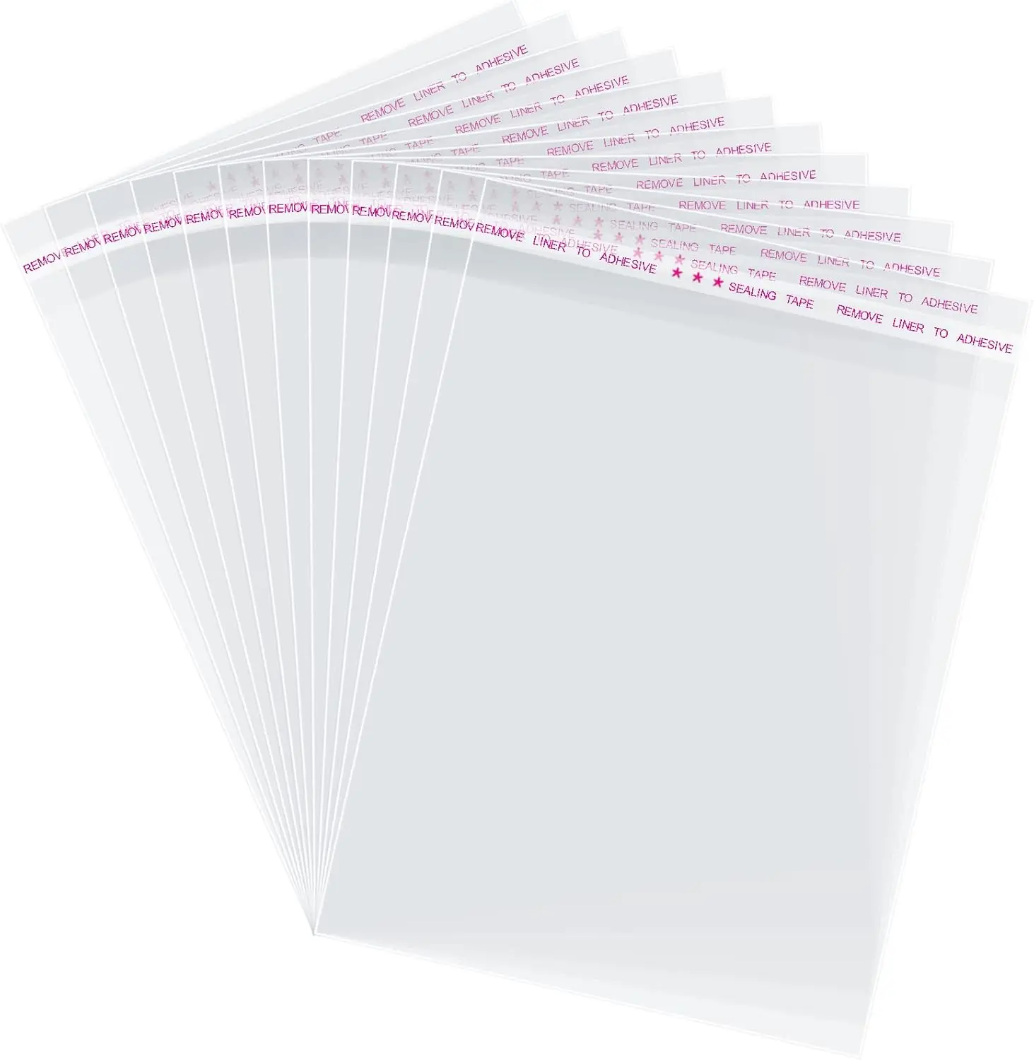 5x7 Inch Clear Cellophane Bags 200 Pack, Self-Sealing Treat Bags for Cookies, Candy, Sweets, Chocolates, Party Favors, Bakery Gifts & Food Packaging