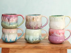 colorful mug, choose your favorite// stoneware mug // handmade coffee cup // boho decor