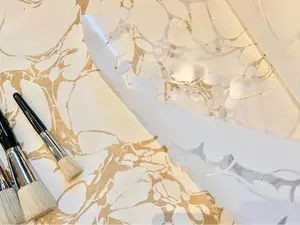Marble Allover Stencil - 21 Inches Wide x 28 Inches High, Easy to Use Repeatable Pattern for Wall, Counters, Furniture & Craft Items