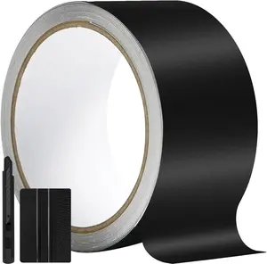 2IN X 30FT Matte Black Vinyl Wrap for Chrome Delete Window Trim  Door Sill Protector with Air Release  Including Vinyl Wrap Tool Kit