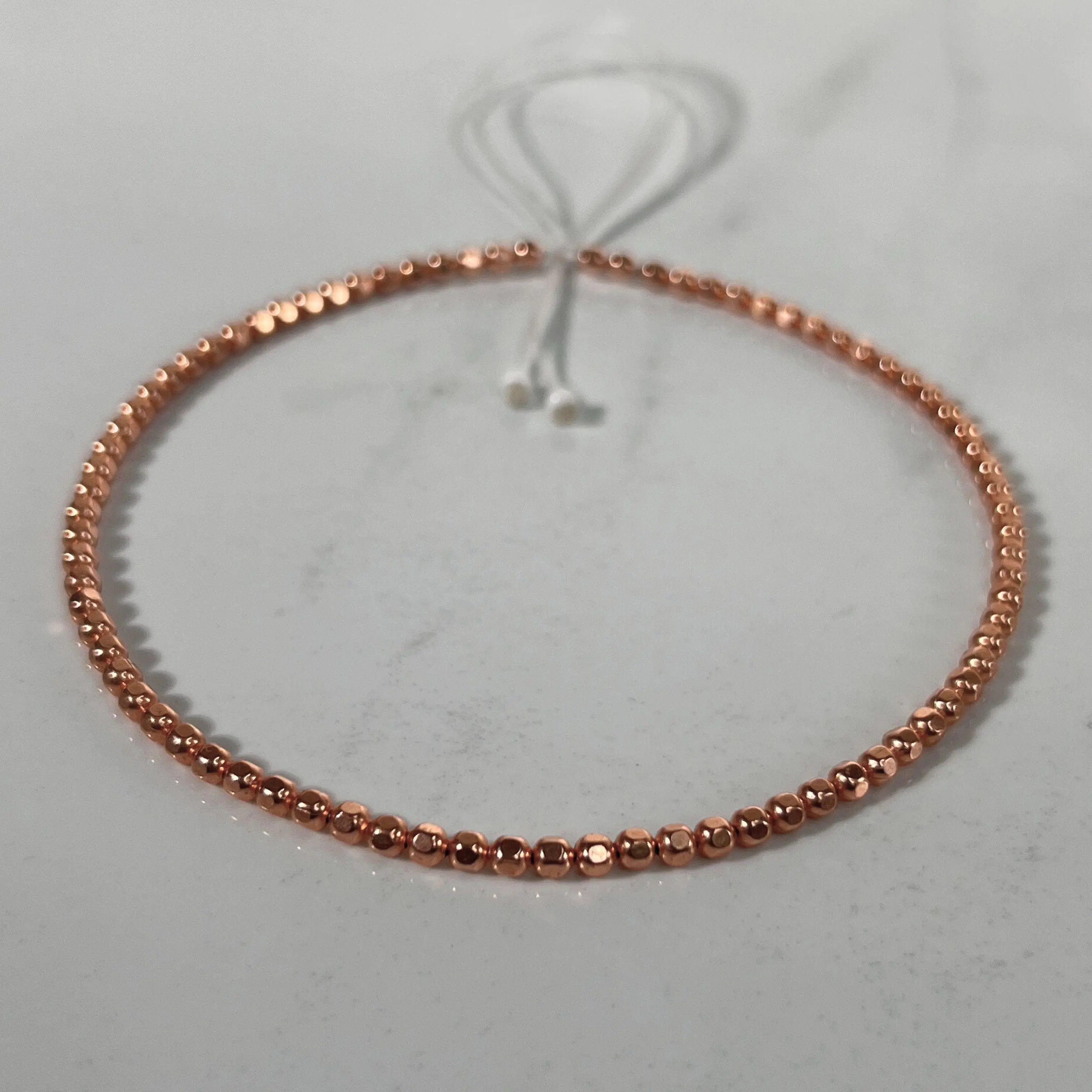 Copper Anklet - Alchemy - Tie On Anklet - 11 inches Waistbeads - Copper Body Jewelry