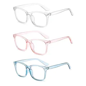 3 Pairs of New Ultra-Light And Fresh Candy-Colored Artistic Glasses - Perfect for Everyday Fashion, Everyday Fashion Glasses|Playful Eyewear|Lightweight Glasse