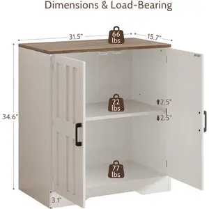 Sideboard Buffet Cabinet, Modern Farmhouse Kitchen Storage Cabinet, Small Modular Accent Cabinet Coffee Station Bar Media Console Table Credenza for Kitchen Dining Room, Living Room Entryway Hallway