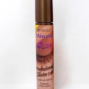 Prosa Professional Silicon Cafe Mascara 13ml - Waterproof, Rich Brown Color, Enhances Natural Lashes, Regular Edition, Professional Quality, Made in Mexico Makeup Cosmetic