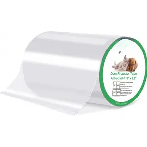 Door Protector from Dog Scratching 118" x 8.2" Cat Scratch Door Frame Single Side Adhesive Protector Anti Dog Scratch Door Guard for Dogs Clear