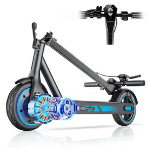 500W Electric Scooter for Adults 19MPH Speed 22 Miles Long Range Foldable Portable E Scooter with Smart App Control Anti Slip Tires Front Rear Lights