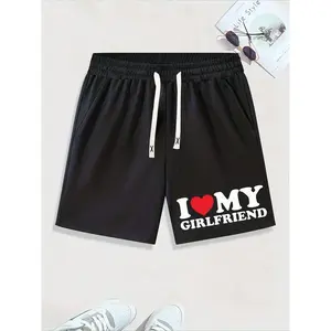 Men's regular edition "I Love My Girlfriend" printed boxer underwear, casual and comfortable breathable underwear, summer men's underwearRAIMENTRY