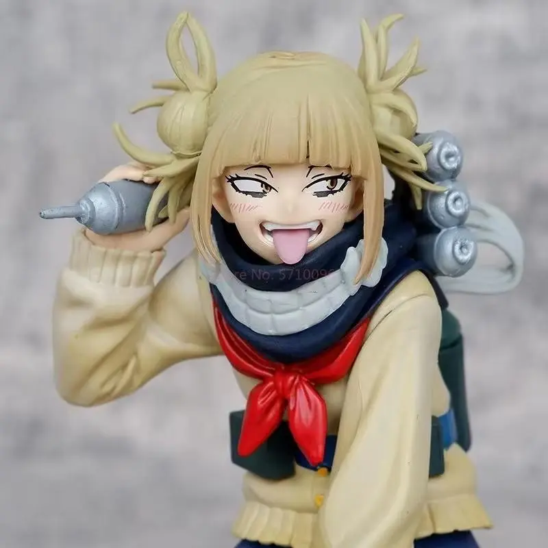 Himiko Toga Japanese Anime Character Plastic Figure, Cute Battle Version Uniform Peripheral, Desktop Ornament Toy Gift for My Hero Academia Fans, Cute Uniform Battle Version