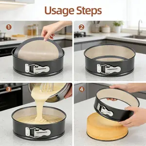 Silicone Baking Mat, Reusable Baking Mat That Prevents Cakes from Sticking to the Bottom and Sides, Silicone Baking Mat Specifically for Bread and Cakes, Non-stick and Easy to Clean