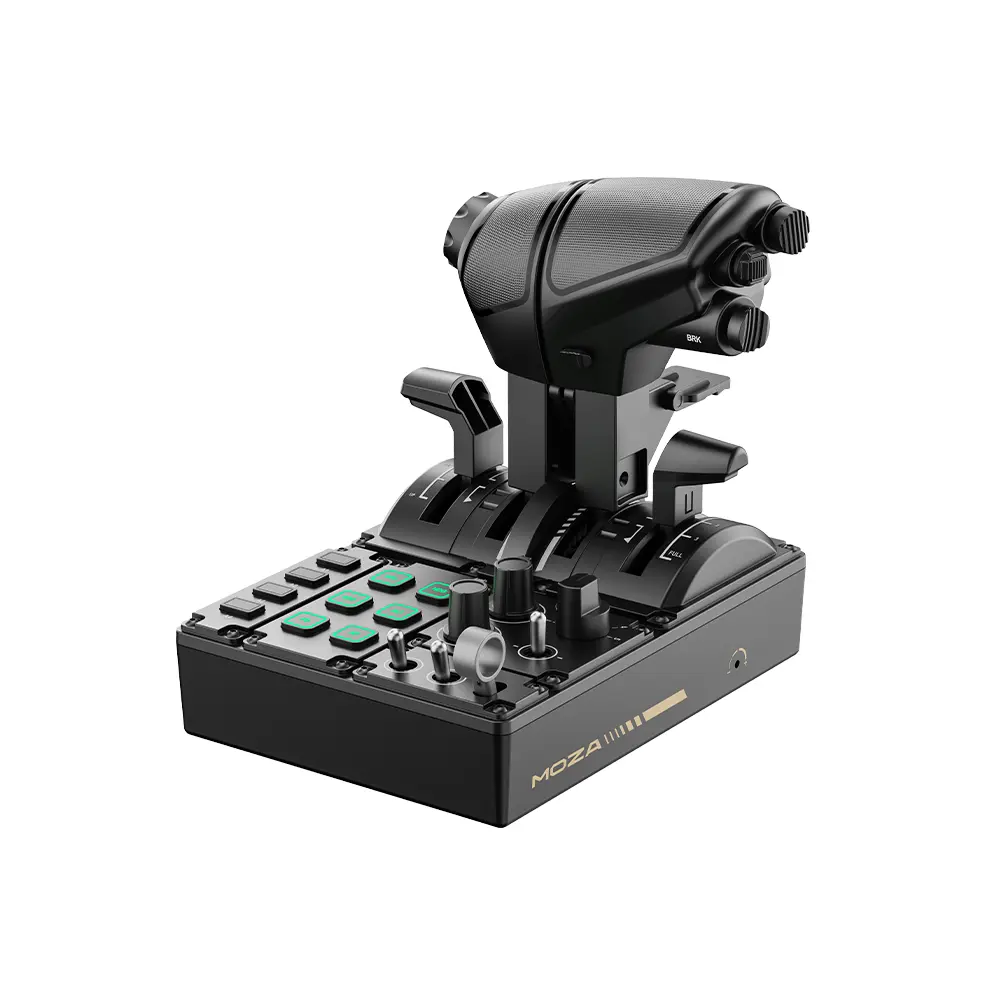 MOZA MTQ Series Quad-Axis Throttle Quadrant, Authentic & Adaptable Flight Simulation Console Controller Accessory, Modular Versatility, Moza Ecosystem Seamless Integration, Compatible with Airbus, Boeing Setups, Console Controller Accessories