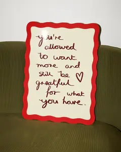 [SALE UP TO 50% + FREE SHIP]  You’re Allowed to Want More Handwritten Art Print, Imperfect Retro Quote Poster, Gentle Motivational Wall Art, Trendy Fun Home Decor