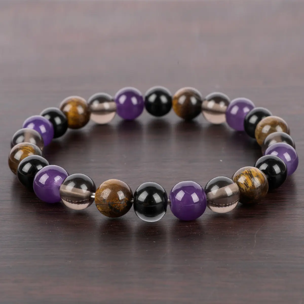Protection Aura Shield Natural Crystal Bracelet - For Negative Energy Defense & Spiritual Protection