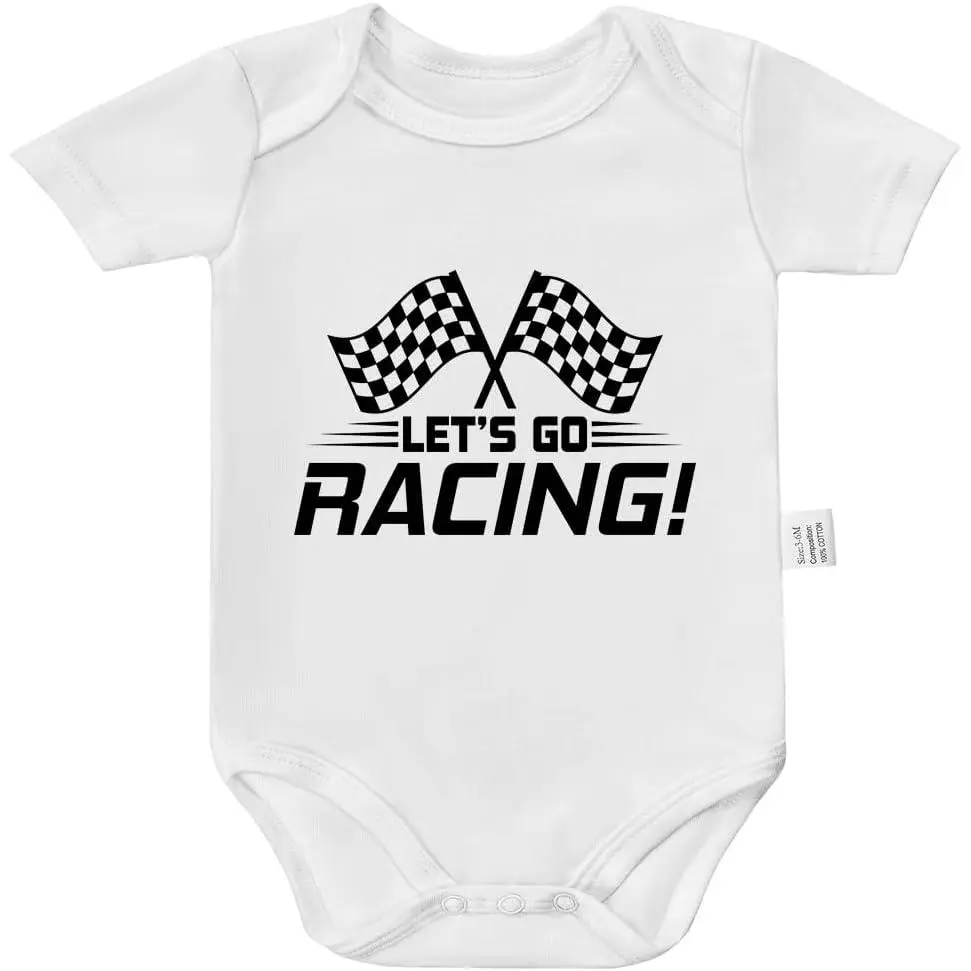 Graphic Baby Rompers, Skin-Friendly 100% Cotton Bodysuit with Envelope Neck and Snap Buttons, All Seasons Short Sleeve Jumpsuit, Fitted, 1-3Cm Difference, Crew Neck