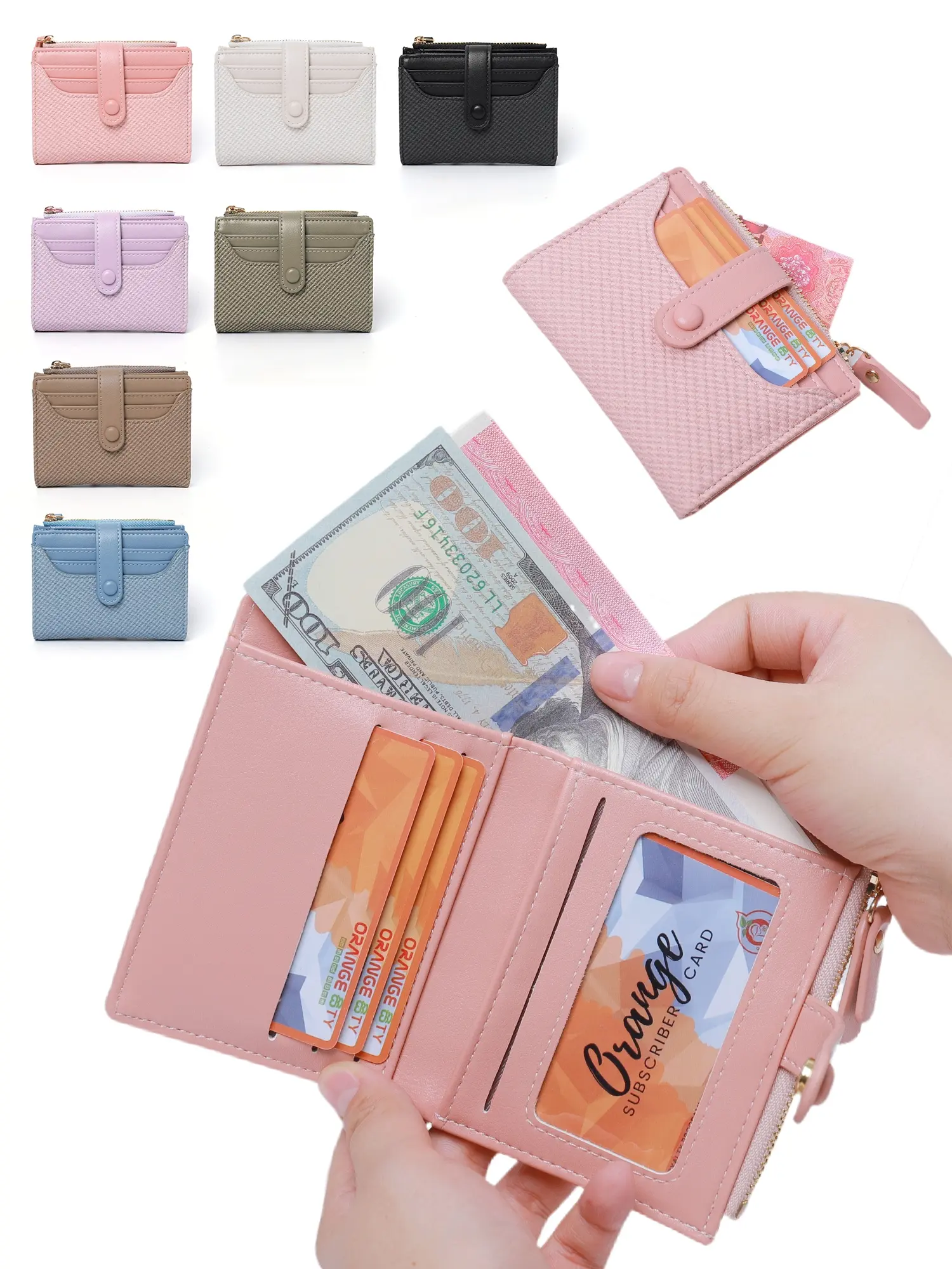 Women's Vintage Durable Fashion Money Wallet with ID Slot, Zipper Credit Card Holder, Card Slots Wallet, Perfect Valentine's Day Gift, Cute and Durable, Elegant Accessory, Vintage Wallets, Stylish Wallet, Fashionable Wallet