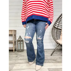 Judy Blue "Saddle Up" Buttonfly Flare Jeans