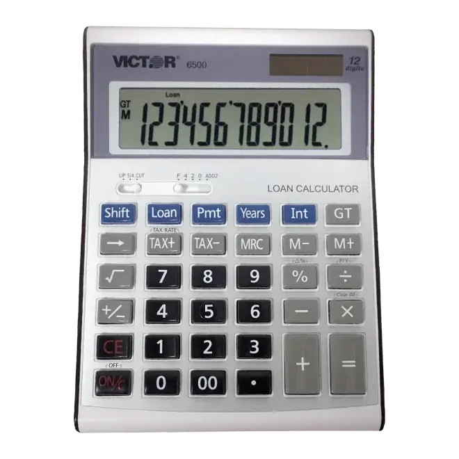 VICTOR® 12-Digit Executive Desktop Financial Calculator - 21mm Display, Loan Wizard, Adjustable Payment Periods, Smooth-Touch Keys, Accounting Professional Tool