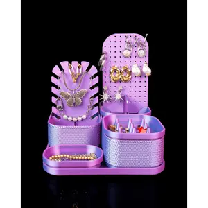 Thread Treasure Organizer – Lilac Jewelry & Makeup Holder