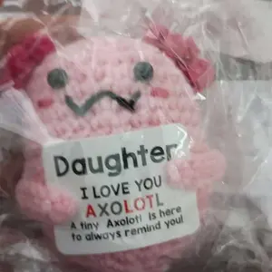Crochet Axolotl Doll with Greeting Card, Cute Birthday Party Gift for Girls and Teenagers, Party Supplies#TOP PICKS