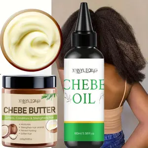 Chebe Nourishing Oil Set | Promotes Hair Growth + Deep Moisturization Strengthens Roots & Reduces Breakage Thicker Stronger Hair Perfect for Curly or Damaged Hair — Unisex