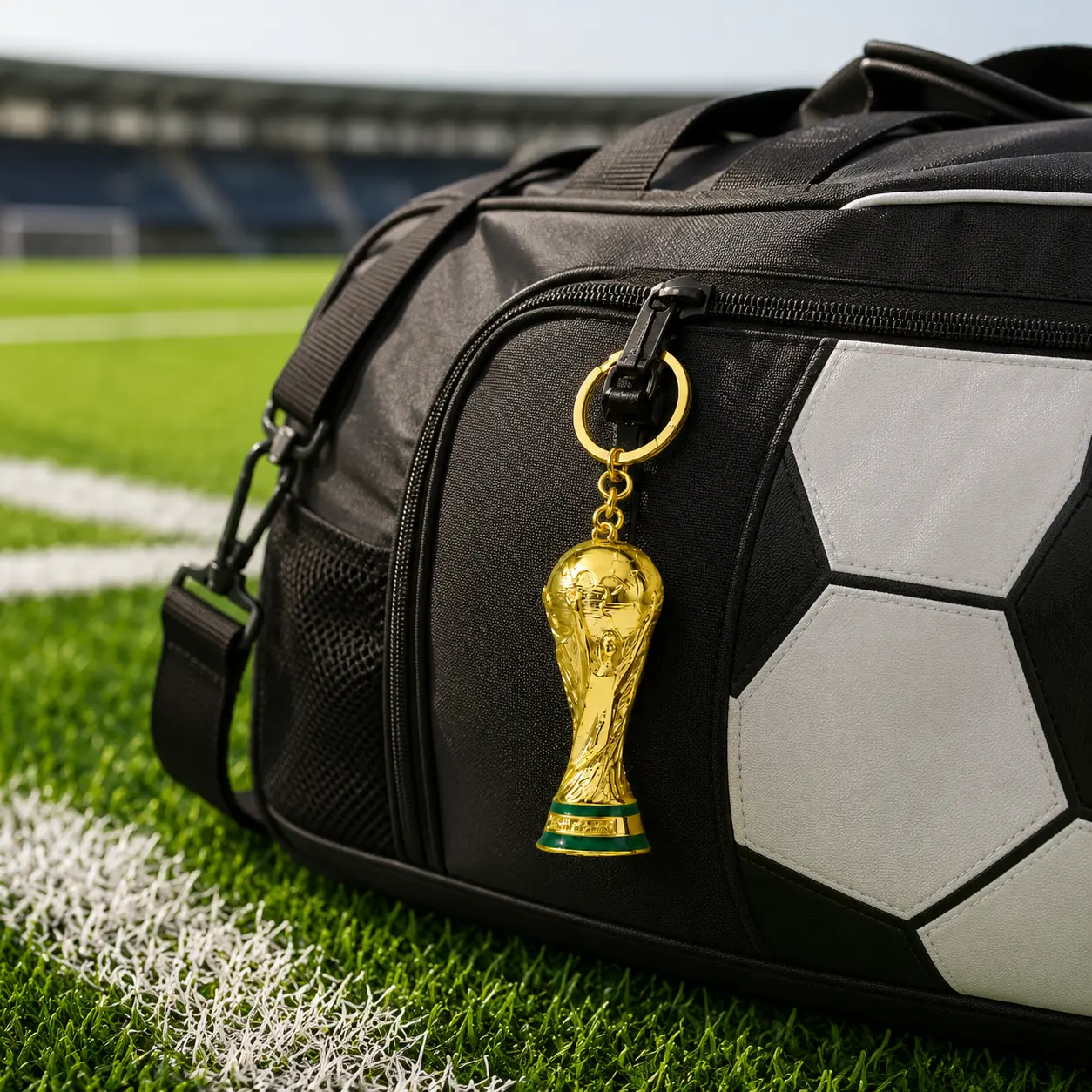 MINISO FIFA World Cup 2026 Series 60mm 3D Trophy Keychain, Collectible Soccer Fan Bag Charm，Back To School