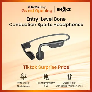 SHOKZ OpenMove - Open-Ear Bluetooth Sport Headphones, Bone Conduction Wireless Earphones, Sweatproof for Running and Workouts