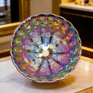 Kiln-Glaze Luminous Bird Ceramic Tea Cup, Glow-in-the-Dark Glaze, Hand-Inlaid Rivet Gilded Bowl, One-Piece No Glue, Gift Box with Stand, for Coffee, Black Tea & Water, Ideal Desktop Decor & Premium Holiday Gift