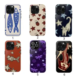 [MAGSAFE AVAILABLE] Red Ladybug Stars Hearts Phone Case, Cute Y2K Art, Whimsical Bug Cool Girly for iPhone X, 11, 12, 13, 14, 15, 16 Series & Galaxy Series – check our available sizes