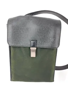 Pre-owned Louis Vuitton Canvas Crossbody Bags Taiga Saratov PM Vintage Crossbody Bag Ardoise Vintage
