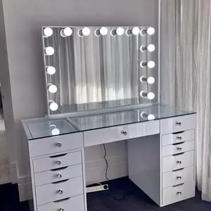 Vanity Royal with Illuminated Mirror and Drawers - Detailed Description Not Provided