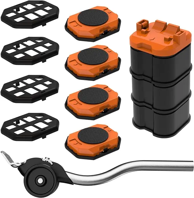 ONEON Heavy Duty Furniture Lift Mover Tool Set with Rollers, Glides, Sliders - Effortless Heavy Item Movement Support for Hardwood Flooring, Carpet, Roller