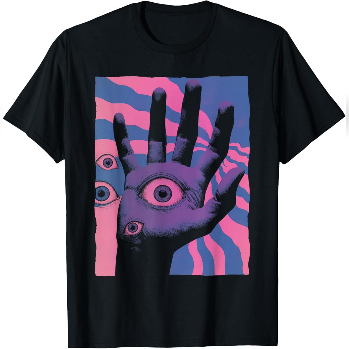 Trippy Weirdcore Dreamcore Vaporwave Aesthetic Harajuku T-Shirt Relaxed Fit Cotton T-Shirt