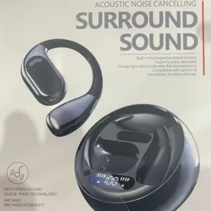 Surround Sound Head Buds with Acoustic Noise Cancelling HD Stereo Sound Quick Pair Technology & Mic Indicator Light