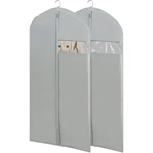 Garment Bags for Travel, 50'' Garment Bags for Hanging Clothes, Suit bag (Set of 2, 23.3'' X 50'')