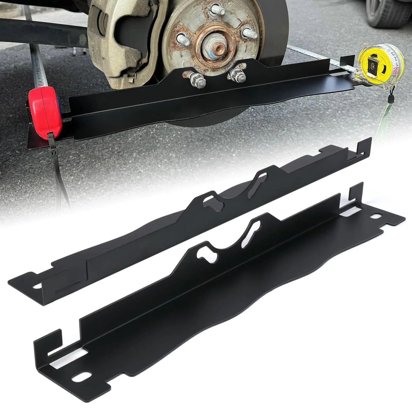 Wheel Alignment Tool with Tape Measures,Heavy Duty Toe Alignment Tool Plates,Car Front End Alignment Tool, Fast & Accurate Car Alignment Tool Kit (Black),father'sdaygifts Automotive Maintenance Tools Tire Tools