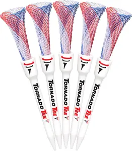Tornado Tee Red White & Blue High Performance 3.25" Golf Tee