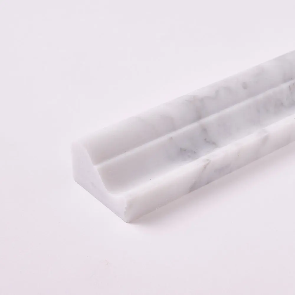 Carrara White 2x12 Crown Molding Marble Polished/Honed Sample