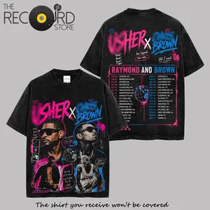 The R&B Tour 2026 Raymond & Brown #3 Graphic Premium Washed Cotton T-Shirt, R&B Music Duo Graphic Tee, Urban Hip Hop Soul Streetwear Shirt, Concert Tour Merch, Gift for Breezy R&B Fans, Vintage Music Tee