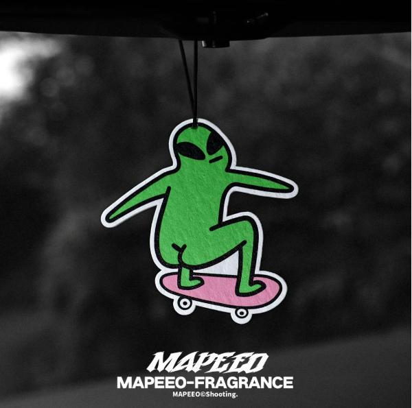 Funny "Thicc" Alien Skateboarder Car Air Freshener | Hilarious Alien Car Decor | Viral TikTok Car Gift | Long Lasting French Vanilla & Royal Eb
