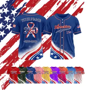 Custom USA Baseball Jersey 2026, Personalized American Flag Shirt, 250th Independence Day Gift, Patriotic 4th of July Celebration Apparel #Baseballjersey